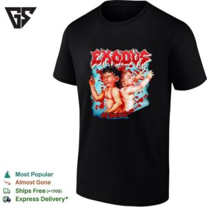 Exodus 40 Years Of Pain Siamese Twins Metal Band Logo Graphic T-Shirt