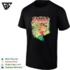 Exodus Thrash Metal Band Logo With Monster Mash Zombie Fight Scene Print T-Shirt