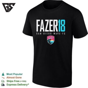 Fazer 18 Kailen Sheridan San Diego Wave Fc National Women Soccer League Nwsl Professional T-Shirt