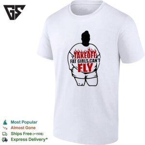 Female Silhouette Takeoff Flames Bold Text Edgy Humor T-Shirt