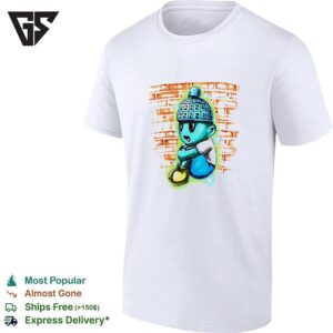 Fendi Character Branded Beanie Airbrushed Streetwear Brick Wall Background T-Shirt