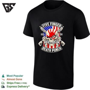 Five Finger Death Punch USA 250th July 4th Skull Retro T-Shirt