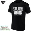 Four Times Stanley Cup Champion Hockey Trophy Icons Sports T-Shirt