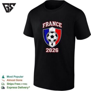 France 2026 Soccer Shield Logo T-Shirt