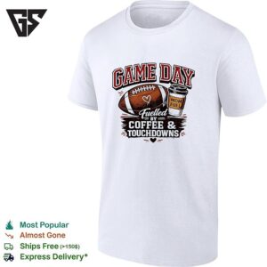 Game Day Fuelled By Coffee And Touchdowns Mom Fuel Football T-Shirt