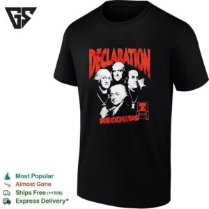 George Washington John Adams Thomas Jefferson Benjamin Franklin Declaration Records T-Shirt