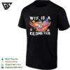George Washington Riding Eagle And Holding Rifle USA Flag Patriot Wtf Is A Kilometer Humor T-Shirt