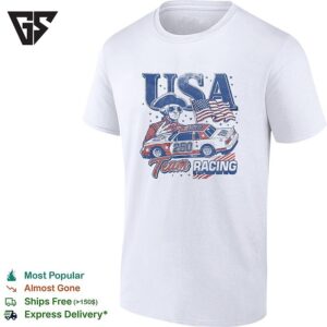 George Washington USA 250 Team Racing T-Shirt Patriotic American History Nascar Style
