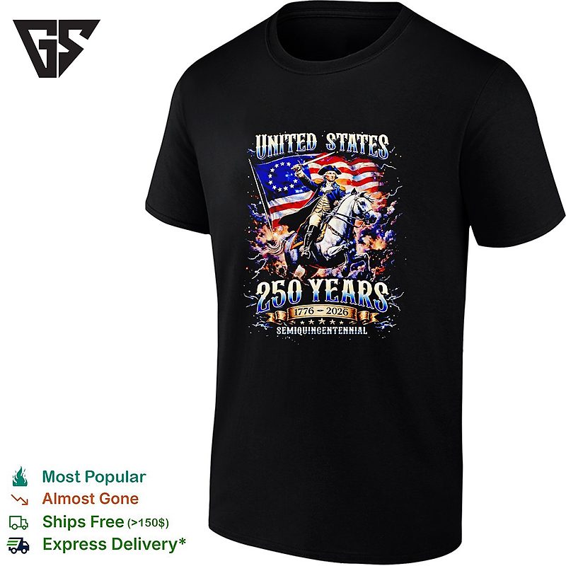 George Washington United States Of America USA 250 Anniversary 1776 202 Semiquincentennial T-Shirt George Washington United States Of America USA 250 Anniversary 1776 202 Semiquincentennial T-Shirt