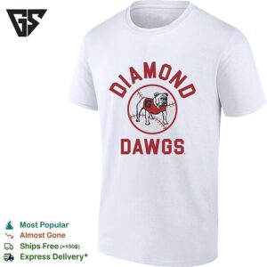 Georgia Bulldogs Diamond Dawgs Baseball Circle Logo T-Shirt