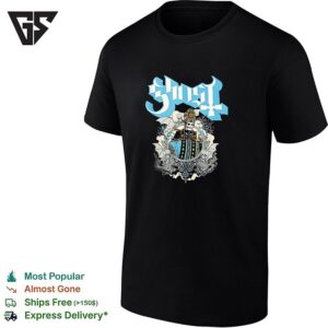 Ghost Band Skeleton Pope Crest T-Shirt