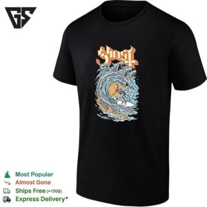 Ghost Band Surfing Skeleton Wave T-Shirt