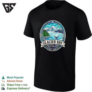 Glacier Bay National Park Alaska Whale Mountains Est 1980 T-Shirt