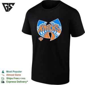 Globe Emblem Fan Logo Mashup New York Knicks Design T-Shirt