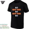 Go New York Go New York Go Championship Rings Bold Stacked Text T-Shirt