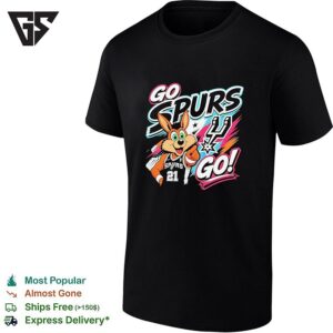 Go Spurs Go San Antonio Spurs Mascot Coyote Basketball 2026 Retro T-Shirt