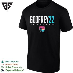 Godfrey 22 San Diego Wave Fc National Women Soccer League Nwsl Official T-Shirt