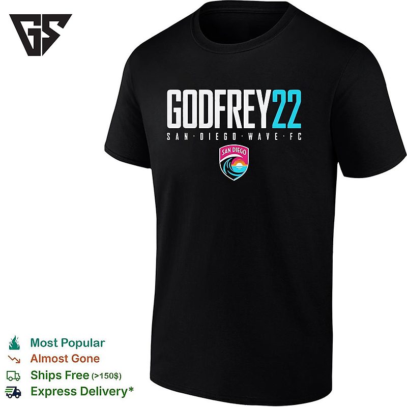 Godfrey 22 San Diego Wave Fc National Women Soccer League Nwsl Official T-Shirt Godfrey 22 San Diego Wave Fc National Women Soccer League Nwsl Official T-Shirt