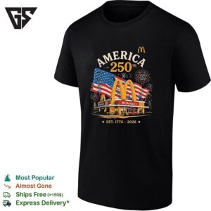 Golden Arches Restaurant America 250th Anniversary Fireworks Poster T-Shirt