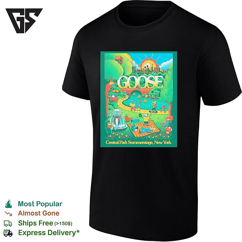 Goose Central Park Summerstage New York Poster T-Shirt Goose Central Park Summerstage New York Poster T-Shirt