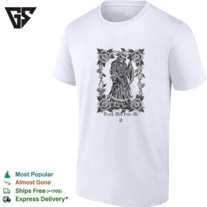 Grim Reaper Death Will Fear Me Rose Thorn Chain Gothic Horror Skeleton Art T-Shirt