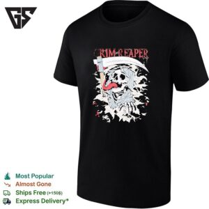 Grim Reaper Scythe Mascot Badge T-Shirt