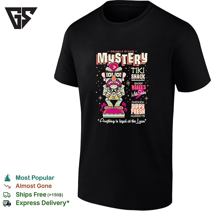 Grunkle Stan’s Mystery Tiki Shack Gravity Falls Anything Is Legal T-Shirt Grunkle Stan’s Mystery Tiki Shack Gravity Falls Anything Is Legal T-Shirt
