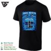 Guitar-Case-Carrying Figure Looming Monster Face Building City Concert Poster Art T-Shirt
