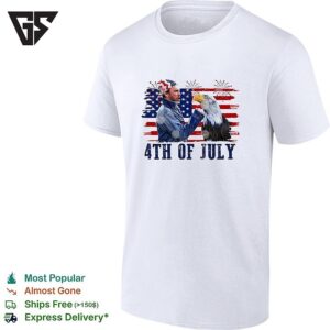 Harlie Kelly Rock Flag And Eagle 4th Of July Patriotic Eagle Comedy T-Shirt