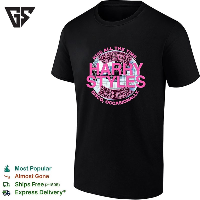 Harry Together Disco Ball Kiss Text T-Shirt Harry Together Disco Ball Kiss Text T-Shirt