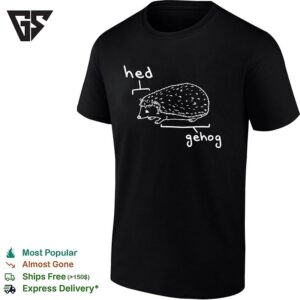Hed Gehog Wordplay Funny Animal Pun Illustration T-Shirt