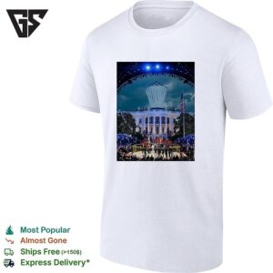 Historic Mansion Concert Stage Night Scene Art T-Shirt