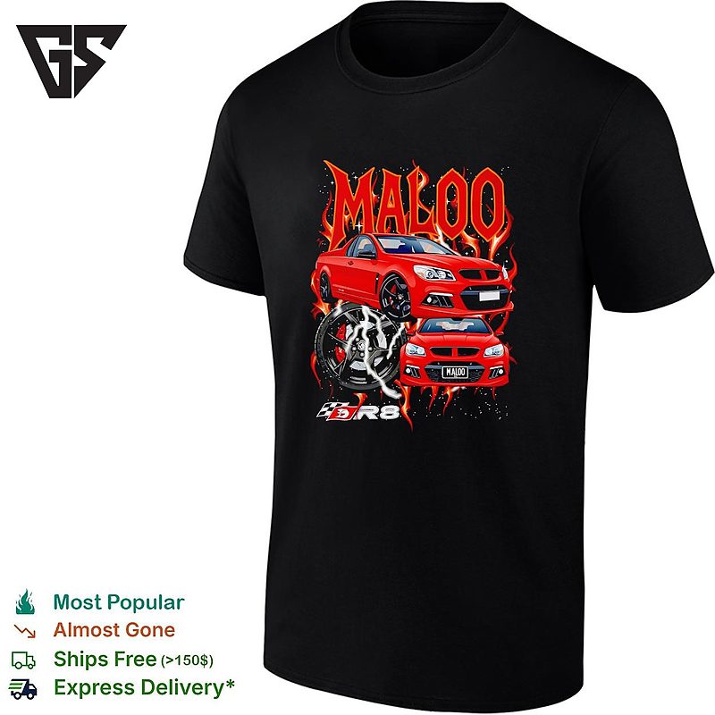 Holden Maloo R8 Red Car Flames T-Shirt Holden Maloo R8 Red Car Flames T-Shirt