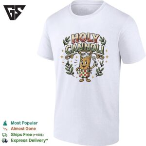Holy Cannoli Italian Food Cartoon Character Illustration Funny Cooking T-Shirt