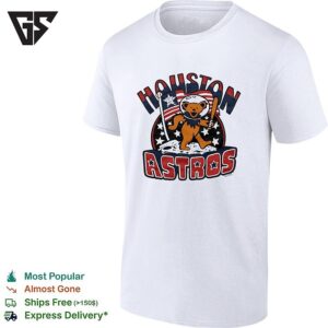 Houston Astros Mlb X Grateful Dead Bear Steping On Moon Americana T-Shirt