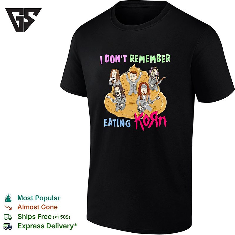 I Don’t Remember Eating Korn Metal Band Caricature Parody Art Funny Music T-Shirt I Don’t Remember Eating Korn Metal Band Caricature Parody Art Funny Music T-Shirt