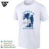 I Go Back Beach Silhouette Guitar Palm Trees Poster T-Shirt