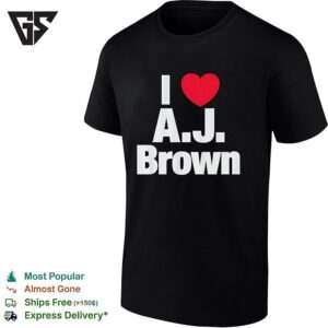 I Heart Aj Brown Philadelphia Eagles NFL Football Player Fan Sport Premium T-Shirt