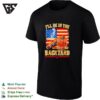 I’ll Be In The Backyard American Flag Whiskey Cigar Whiskey And Cigar T-Shirt