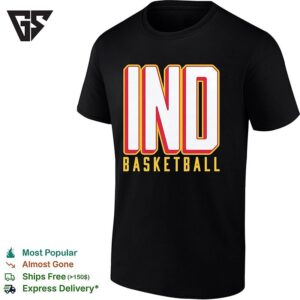 Indiana Basketball Bold Stacked Letters T-Shirt