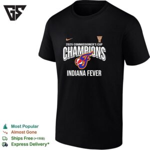 Indiana Fever 2025 Commissioner’s Cup Champions T-Shirt