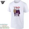 Indie Rock Trio Illustrated Character Portrait Vintage Concert T-Shirt