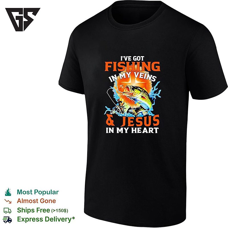 I’ve Got Fishing In My Veins And Jesus In My Heart Vintage T-Shirt I’ve Got Fishing In My Veins And Jesus In My Heart Vintage T-Shirt