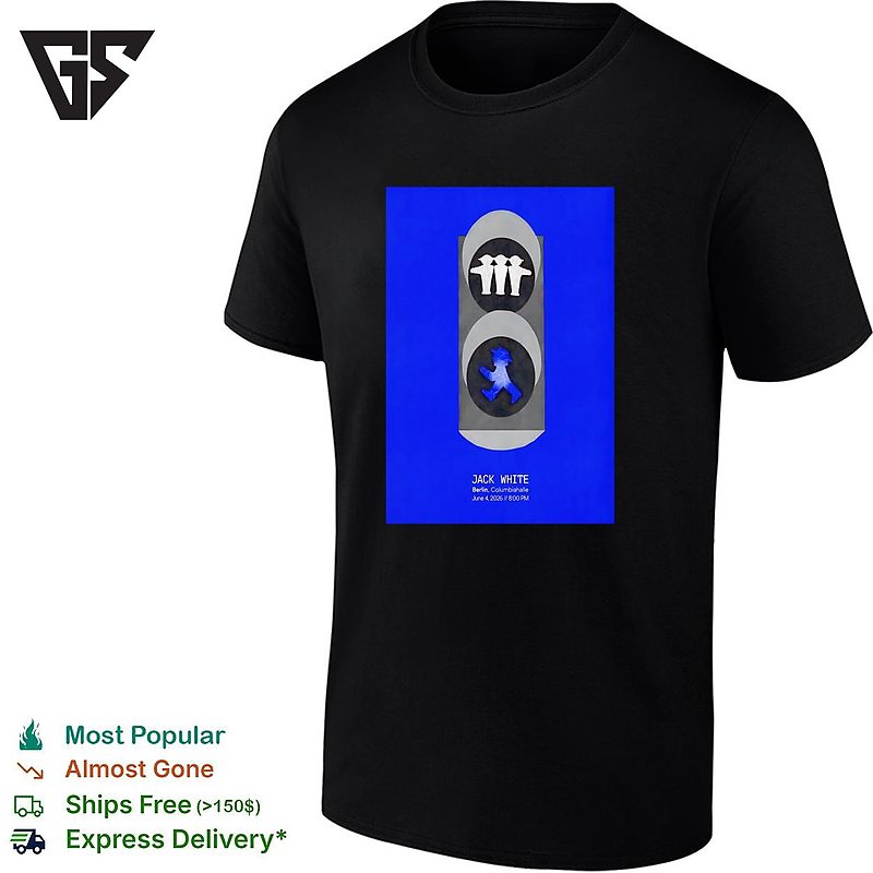 Jack White Berlin Columbiahalle June 4 2026 Ampelmann Traffic Light Symbol T-Shirt Jack White Berlin Columbiahalle June 4 2026 Ampelmann Traffic Light Symbol T-Shirt