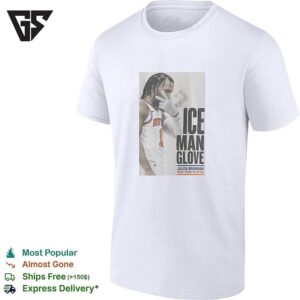 Jalen Brunson Ice Man Glove New York Knicks Clutch Poster Art T-Shirt