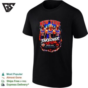 Jalen Brunson Karl Anthony Towns Mikal Bridges New York Knicks Takeover 2 0 Series Lead Finals 2026 T-Shirt