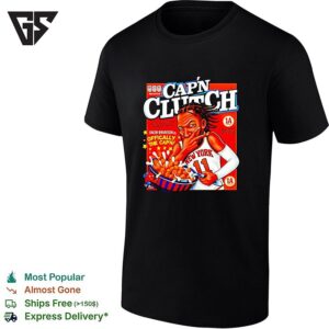 Jalen Brunson New York Knicks Cap’n Clutch Cartoon T-Shirt