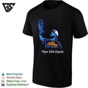 Jalen Brunson New York Knicks Holding NBA Finals Mvp Trophy Champions T-Shirt