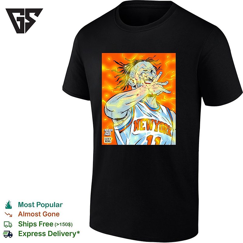 Jalen Brunson New York Knicks Number 11 Lightning Comic Book Art T-Shirt Jalen Brunson New York Knicks Number 11 Lightning Comic Book Art T-Shirt