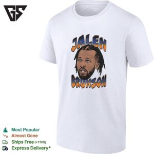 Jalen Brunson Portrait Bold Text T-Shirt